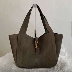 NWT green suede open tote bag